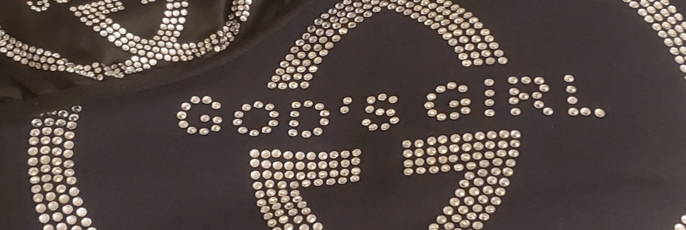 Rhinestone God's Girl Tshirt & Mask